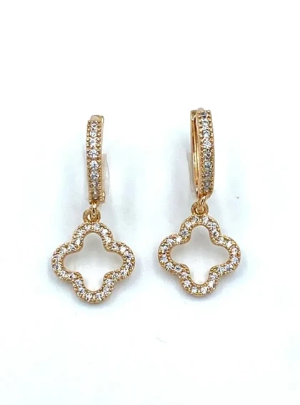 گوشواره ون کلیف نگین‌دار ساده