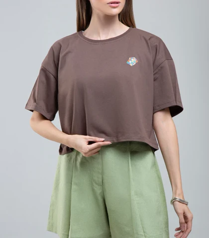 تیشرت کراپ طرح روبیک کد 712132