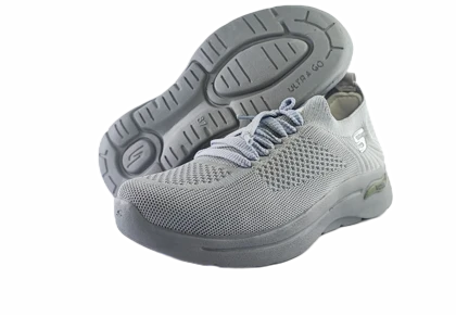 کفش اسپرت و روزمره زنانه و پسرانه برند اسکچرز Skechers مدل بافتی بندی طوسی کد 237