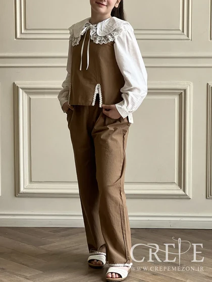 ست تاپ و شلوار نوار کنفی