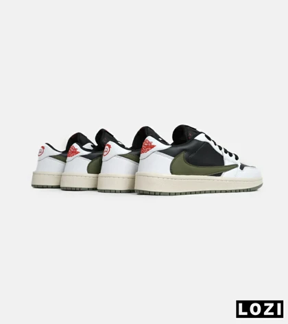 کفش کتانی مردانه کرم مشکی سفید زیتونی NIKE travis scott