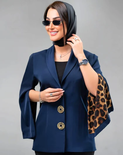 کت آستین دوحالته عیدانه آزاده