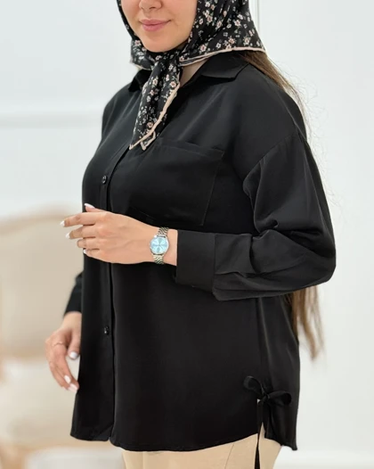 تونیک مانتویی مشکی محرمی کد 5 (کدمحصول1711)