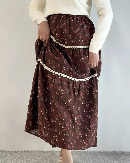 دامن کنف گل ریز کد 5476