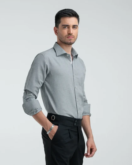 ام کی کالکشن پیراهن آستین بلند mk-2748-gray