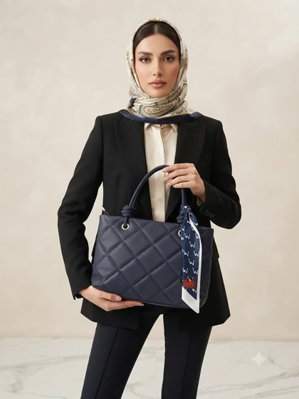 کیف زنانه دوشی گلدوزی لوزی کد 200106 گالری روژانو قسطی