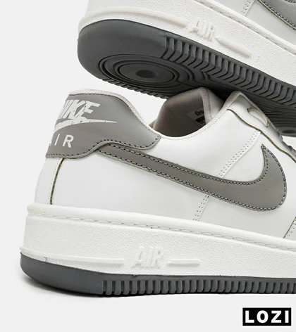 کفش کتانی بزرگ پا سفید طوسی NIKE AIR FORCE مدل 6325