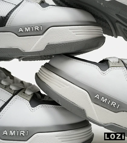 کفش کتانی سفید خاکستری AMIRI MA2 Leather