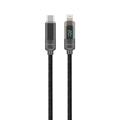 کابل تبدیل USB-C به لایتنینگ گرین لاین مدل Digital display ظرفیت 20 وات
