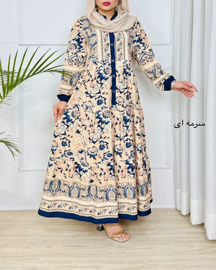 پیراهن بلند جانان کد 883-(پیراهن زنانه پیراهن ساحلی )