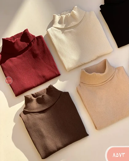 تاپ یقه اسکی کرکره ای 8573