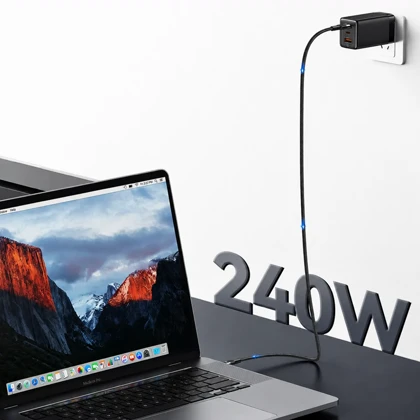 کابل دوسر تایپ سی یوسامز USAMS مدل SJ727 توان 240 وات 1.2 متر