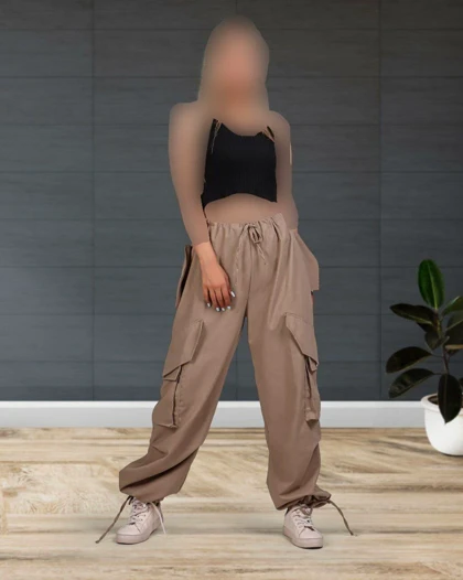 شلوار کارگو لینن 1223