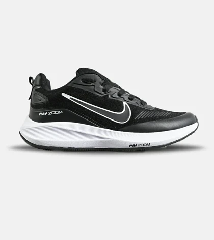 کفش کتانی مردانه و زنانه مشکی سفید نایک NIKE air zoom مدل 7185