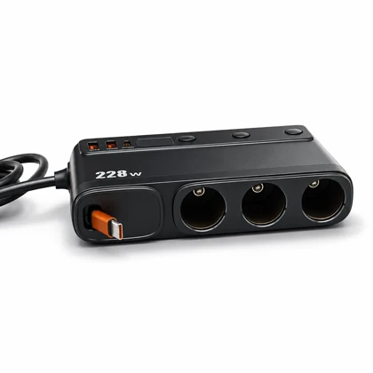 شارژر فندکی خودرو مدل Multi-Port-C35-L