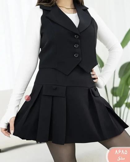 دامن پلیسه طرح جیب 8685