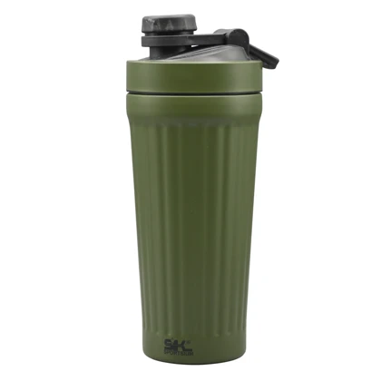 شیکر استیل ورزشی یک تیکه اسپورتیوم مدل Grooved ظرفیت 0.75 لیتر