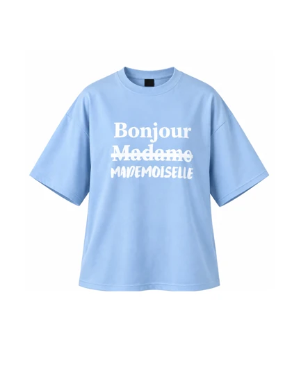 تیشرت باکسی طرح Bonjour
