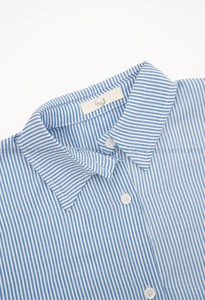 شومیز راه راه ابی کد1004481