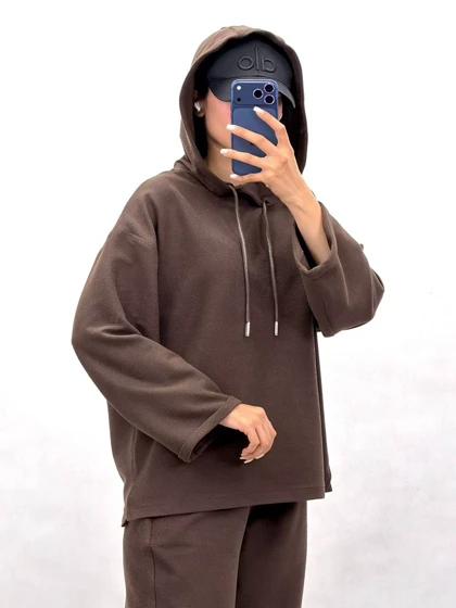 ست هودی و شلوار لاوندر