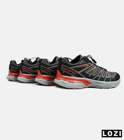 کفش کتانی مردانه و زنانه طوسی مشکی قرمز Salomon X ULTRA