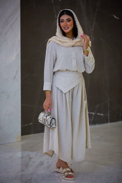 مانتو ملانژ خطی ZARA