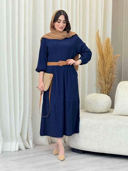 پیراهن کراش بلند چین‌دار