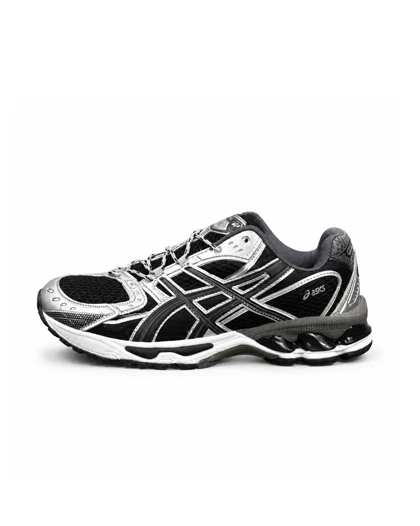 کفش کتانی مردانه مدل اسیکس مشکی طوسی لژ سفید ASICS