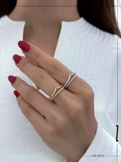 انگشتر دو لاین گوی و هفتی