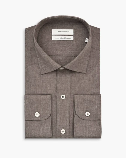 ام کی کالکشن پیراهن آستین بلند mk-3570-brown