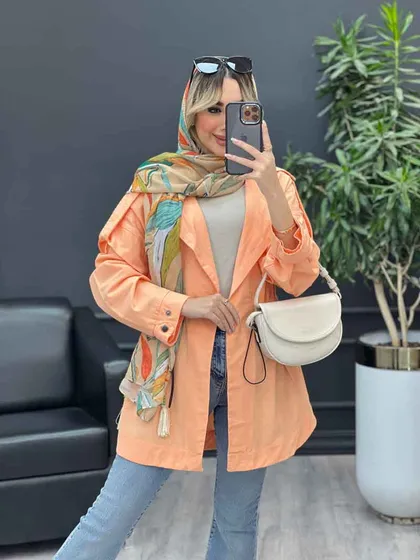 مانتو لینن کمر گت سر شانه پاگن
