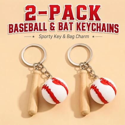 جاکلیدی و آویز کیف baseball bat ball طرح چوب بیسبال با توپ