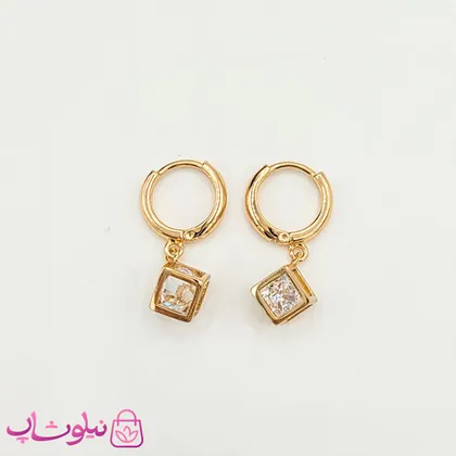 گوشواره زنانه ژوپینگ مدل مکعب