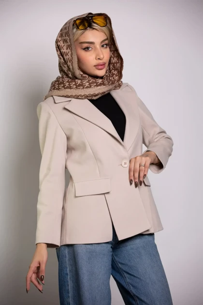 کت زنانه فوتر دکوب چاک‌دار