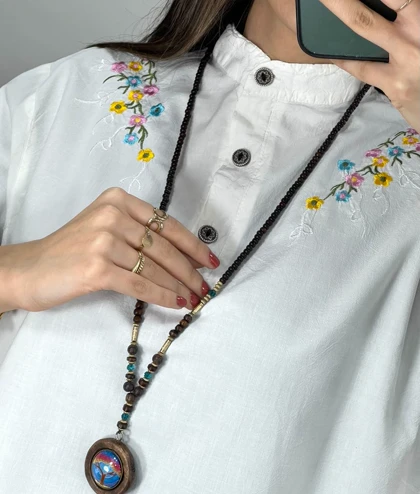 مانتو گلدوزی نیلوفر(ایراد دار)