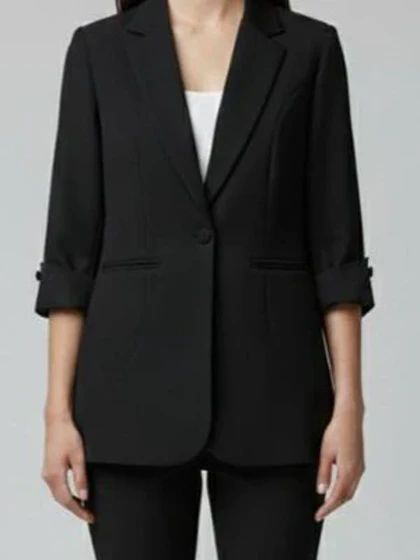 کت سایز بزرگ تک دکمه