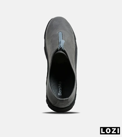 کفش کتانی مردانه طوسی BERSHKA