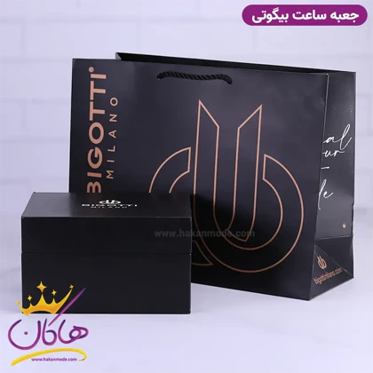 ساعت مچی بیگوتی مردانه فلزی صفحه آبی فول تایم BG.1.10505-6