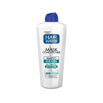 ماسک مو صاف‌کننده پمپی مناسب موهای وز و آسیب‌دیده هیر واتر Hair Water حاوی کراتین حجم 400 میل