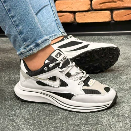 کتانی اسپرت مردانه مدل نایک NIKE رنگ سفید مشکی
