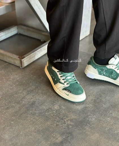 کتانی ویتنامی نایک ایر جردن وان لو تراویس اسکات گوچی/سوپریم Nike Air Jordan 1 Low Travis scott Gucci supreme