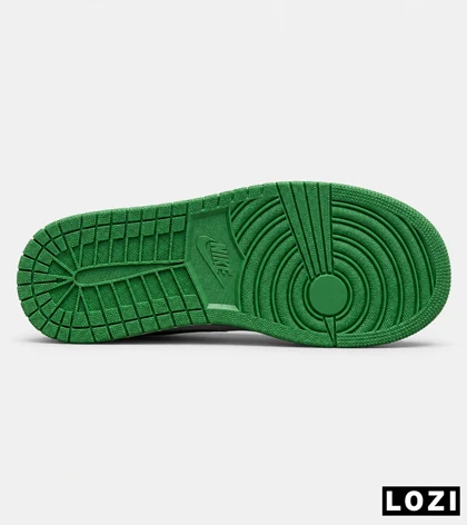 کتانی ساق‌دار نایک Air Jordan 1 سفید سبز مشکی مدل 9707 استایل خیابانی