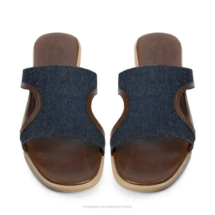 صندل ار گازولین آبی برزنتی - GAAZOLIN Er Sandals Blue Jeans