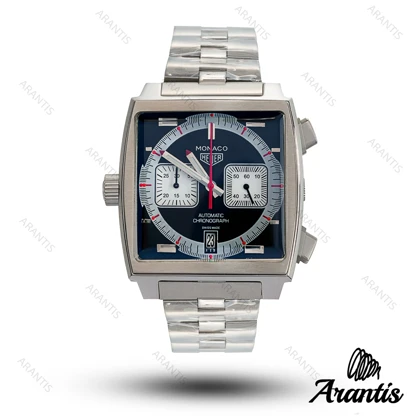 ساعت تگ هویر موناکو مردانه استیل صفحه مشکی m-10677