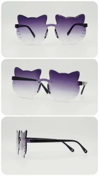 عینک آفتابی بچگانه طرح گربه کیتی با شیشه‌های ضد اشعه U