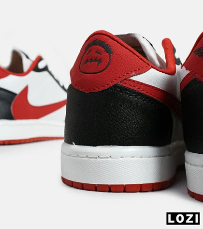 کفش کتانی مردانه مشکی سفید قرمز نایک NIKE travis scott
