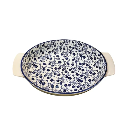 مرغ خوری دسته دار بزرگ دنی هوم طرح گل سرمه ای / BA27