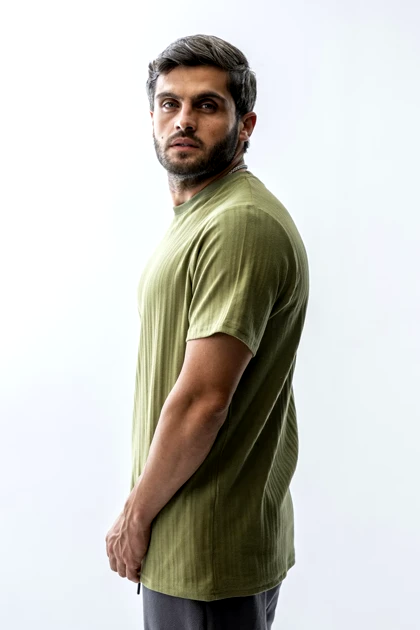 تیشرت بیسیک ژاکارد مردانه