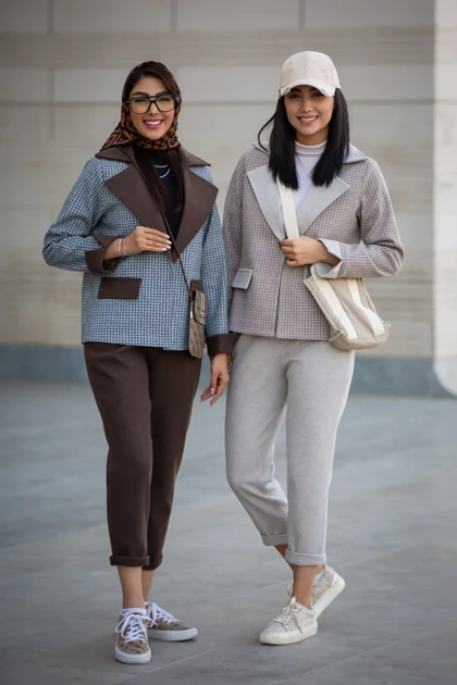 پالتو فوتر پیر دوپل ترکیبی (ست پاییزه و زمستانه)