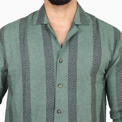 پیراهن کنفی راه راه مدل 6201107